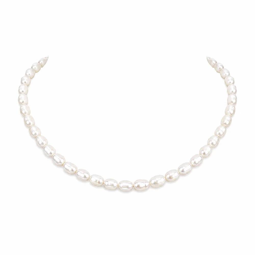 NEW MAC & ME women's bella eternity freshwater pearl necklace in white